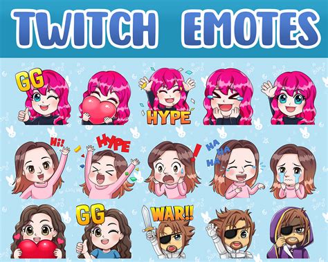 Custom Twitch Emotes Gaming Emotes Drawing Custom Emotes Etsy Canada