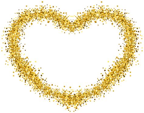 That person has a heart of gold person b: Decorative Gold Heart Transparent Image