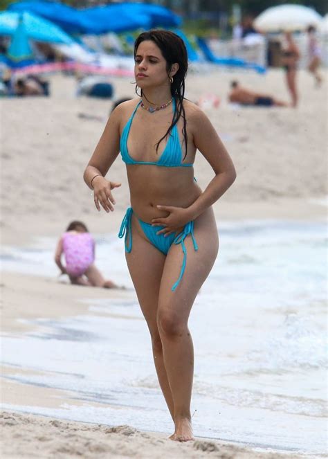 camila cabello seen in a bikini at a beach in miami gotceleb my xxx hot girl