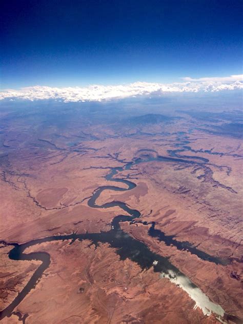 Aerial View Of The Colorado River Near Halls Crossing Utah Aerial