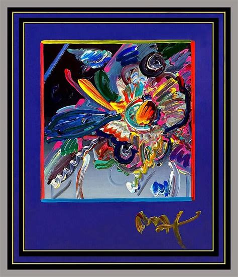 Peter Max Peter Max Original Signed Painting Abstract Vase Of Flowers