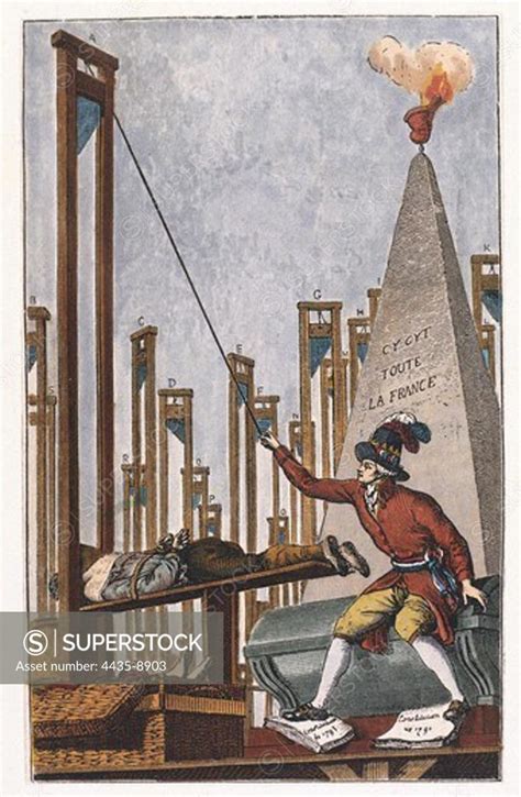 Robespierre Guillotining The Executioner Having Guillotined All The