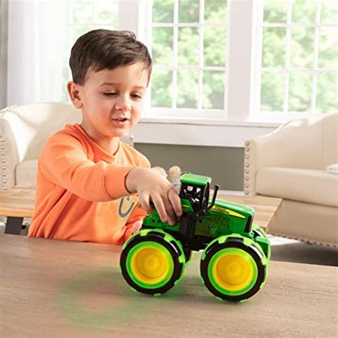 John Deere Tractor Monster Treads Lightning Wheels Motion Activated Light Up Truck Toy Toys