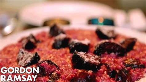 Courgette & Ricotta Bruschette with Beetroot & Thyme Risotto | Gordon