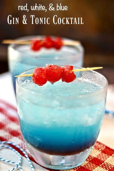 Gin And Tonic Cocktail Red White And Blue Restless Chipotle