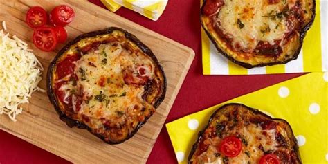 Mini Eggplant Pizzas Eggplant Pizza Recipes Eggplant Pizzas Healthy