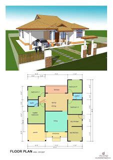 David ledid channel 86 views16 days ago. pelan rumah kampung 4 bilik | Small house design, Modern ...