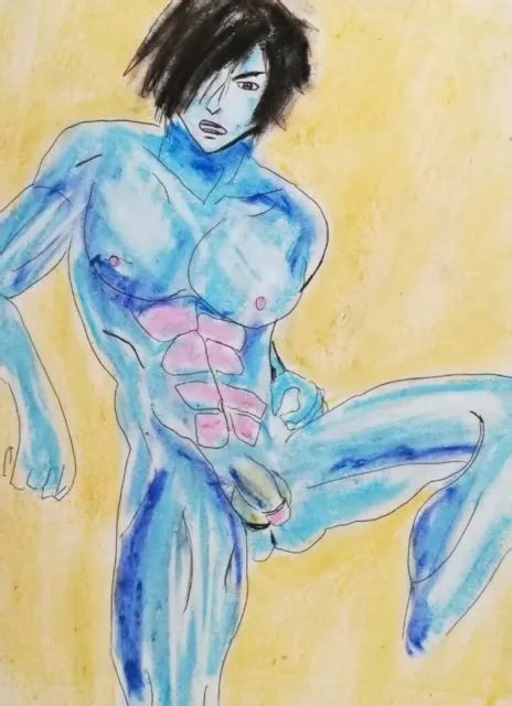 Gem Lde Nackter Mann A Papier Erotik Akt Nackt Kunst Gay Art Nude Man Picclick Uk