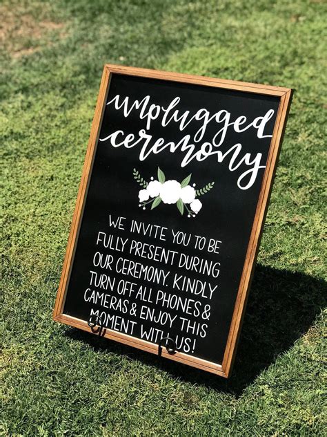 Unplugged Ceremony Sign Wedding Sign Unplugged Wedding Wedding Decor