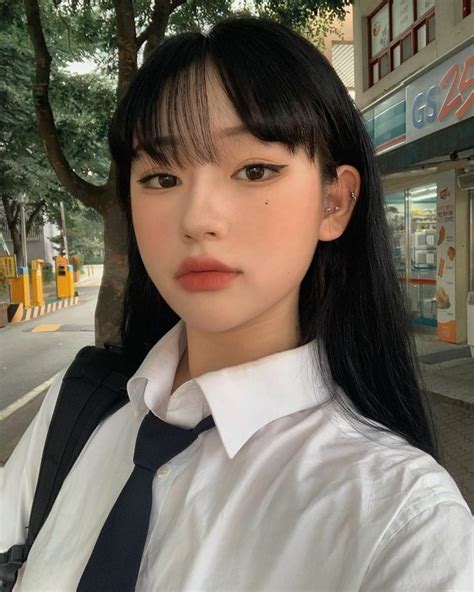 Pretty Face Uzzlang Girl Girl Face Asian Beauty Cute Makeup Hair