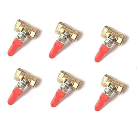 Lheng 14 Inch Female X M8 Barb Ball Valve Npt Thread Pipe Fitting 6pcs