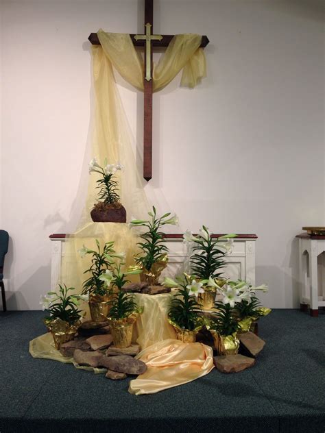 Church Altar Decoration With Flowers Moms Easter Flowers At St Pauls