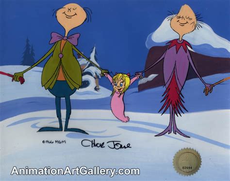 Production Cel Of Cindy Lou Who And Some Whos From How The Grinch Stole