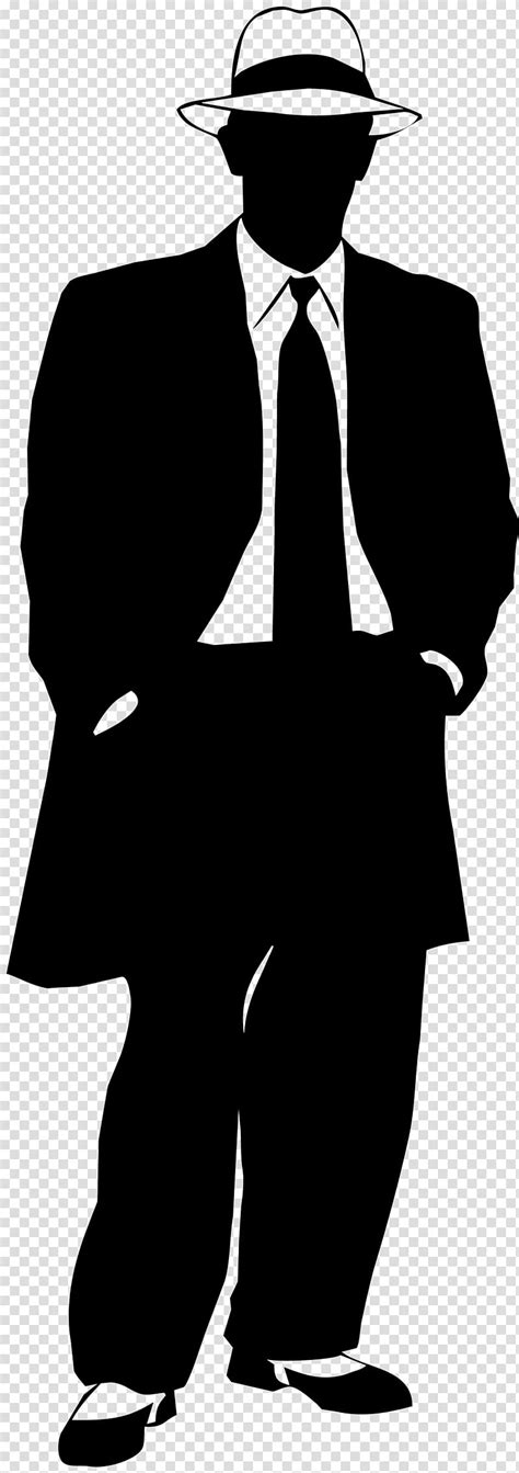 Gangster Silhouette Drawing Silhouette Transparent Background Png