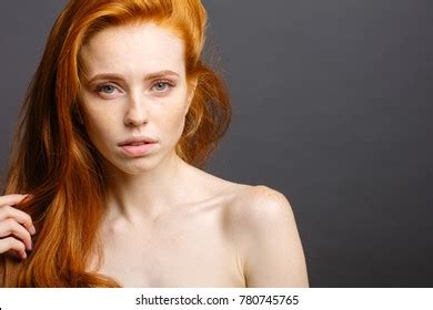 Beauty Fashion Portrait Nude Redhead Woman Stock Photo 780745765