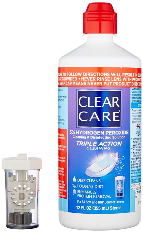 Clear Care Care Cleaning And Disinfection Solution With Lens Case Clear