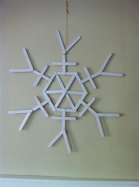 Popsicle Stick Snowflakeeasy Popsicle Stick Snowflake Popsicle