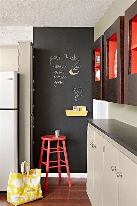 Use a trim brush to ​ paint​ around the baseboards, windows, ceiling, and near the corners of the wall. 10 Things To Do with a Quart of Paint | Chalkboard wall ...