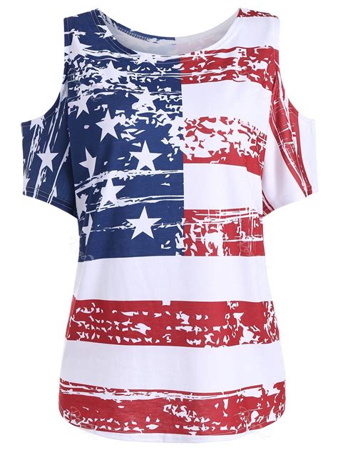 Plus Size Patriotic American Flag Where Womans Clothes Stores Online Free Shipping