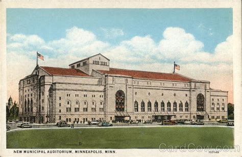 New Municipal Auditorium Minneapolis Mn Postcard