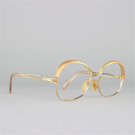 vintage glasses 80s eyeglasses 1980s clear brown eyeglass frame deadstock eyewear modern