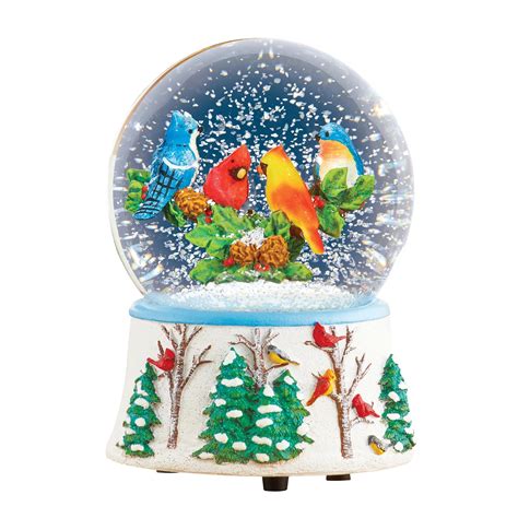 The Holiday Aisle Winter Birds Snow Globe Wayfair