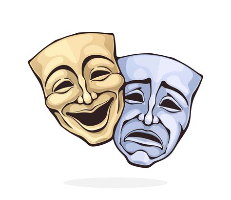 Two Theatrical Comedy And Drama Mask Sickness In Psychology Of Bipolar