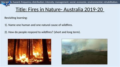 Fires In Nature Australia 2019 2020 Case Study Natural Hazards A