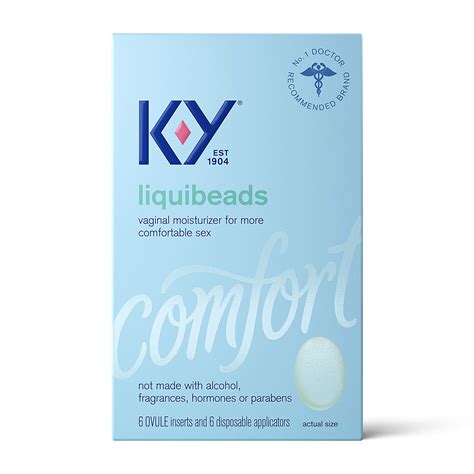 Personal Lubricant K Y Liquibeads Vaginal Moisturizer 6 Bead Inserts And 6 Applicators To