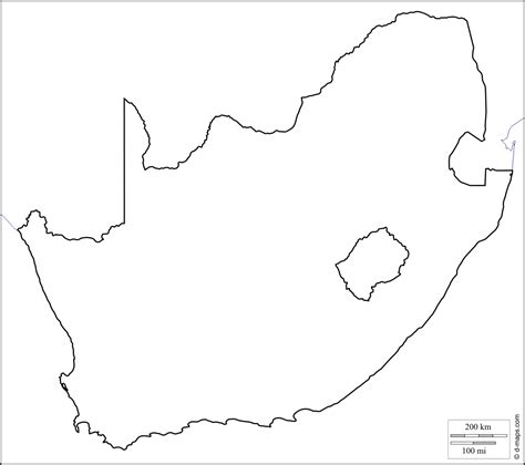 Free Printable Blank Map Of South Africa With Countries World Map With Countries
