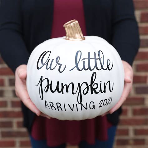 Gender Reveal Pumpkin Custom Pregnancy Announcement Pumpkins Etsy