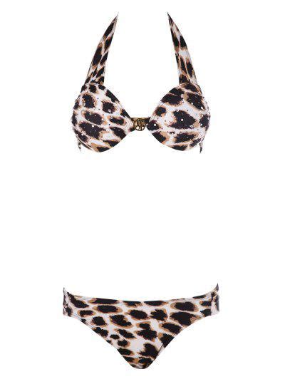 2018 Leopard Print Halter Bikini Set In Leopard S Zaful