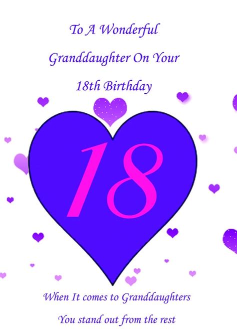 18th Birthday Card For Granddaughter