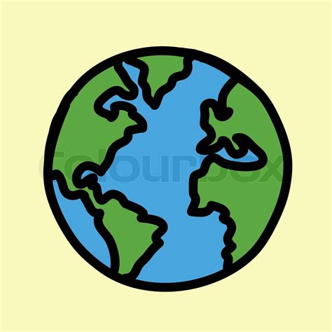 Planet Earth Cartoon Stock Vector Colourbox