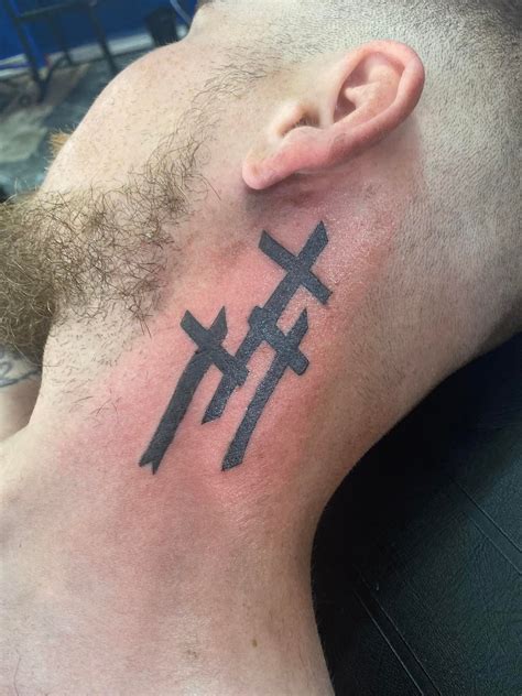 Top 73 Three Crosses Neck Tattoo Super Hot Ineteachers