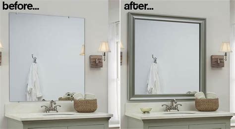 Diy a mirror frame to turn that ugly builder grade mirror with clips into a more modern design in under 2 hours. Bathroom mirror frames - 2 easy-to-install sources + a DIY ...