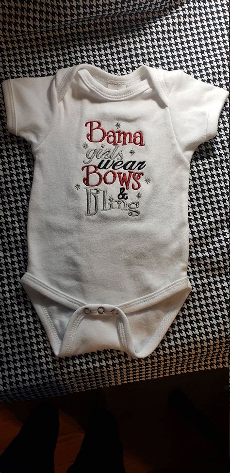 Bama girls wear bows and bling, Bama baby, Bama baby shower, Alabama baby girl, Bama baby gift 