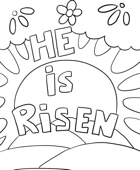 He Has Risen Coloring Page Coloring Pages