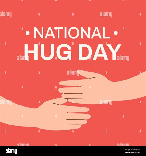 Día nacional del abrazo ilustración vectorial Adecuado para cartel de