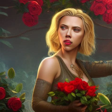 Scarlett Johansson With A Roses 2 Ai Generated Artwork Nightcafe Creator