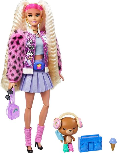 Poupée Barbie Extra Blonde Look Oversize Avec Accessoires Et Figurine