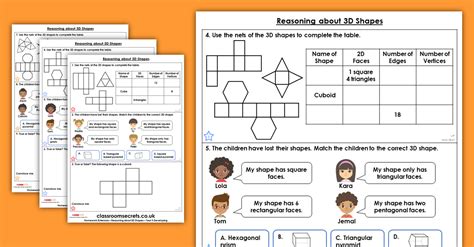 Reasoning About 3d Shapes Homework Extension Year 5 Properties Of Shape