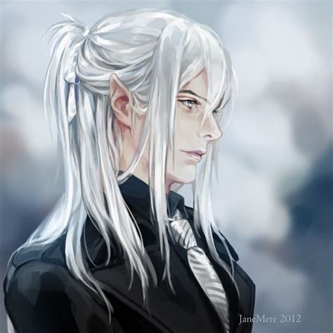 ArtStation Ithil Jane Mere White Hair Anime Guy Anime Guy Long Hair Long White Hair