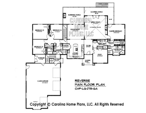 Large Craftsman House Plan Chp Lg 2715 Ga Sq Ft Large Craftsman Home