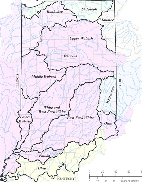 Major Rivers And River Basins In Indiana Download Scientific Diagram