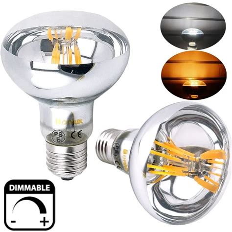 Dimmable R80 Es Led Filament Reflector Bulb 8w 60w Replacement Edison