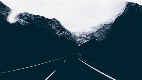 2560x1440 Dark Road Covered By Mountains 1440p Resolution Hd 4k