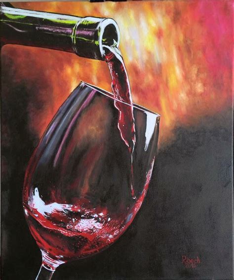 Wine And Passionwine Paintingwine Artwatercolour Wine Art Wine