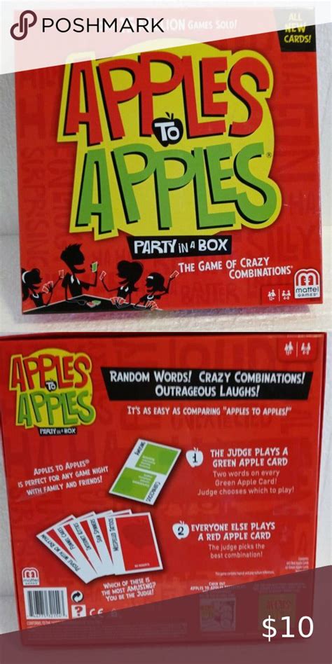 Apples To Apples The Game Of Crazy Combinations Party In A Box Age 12 In 2022 Party In A Box
