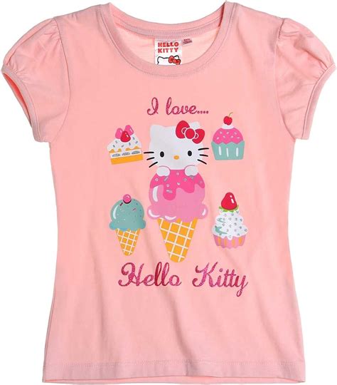 Hello Kitty T Shirt Pink Uk Clothing